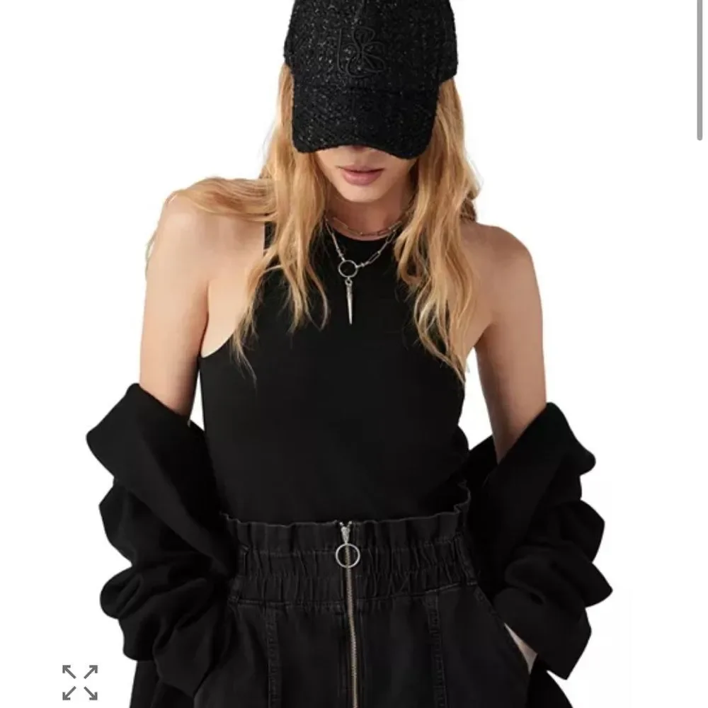 ba&sh Forever Cutout Racerback Bodysuit Black Size Small